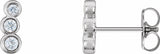 14K White Gold 1/8 CTW Natural Diamond Petite Ear Climbers