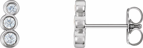 14K White Gold 1/8 CTW Natural Diamond Petite Ear Climbers