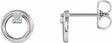 14K White Gold .06 CTW Natural Diamond Circle Earrings