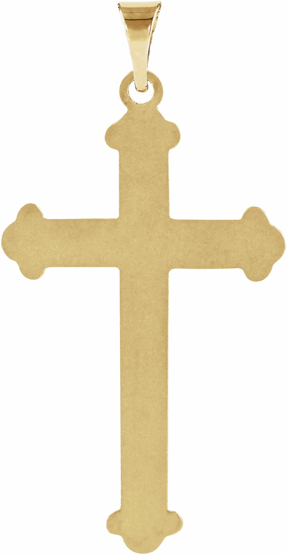 14K Yellow 27.5x16 mm Cross Pendant