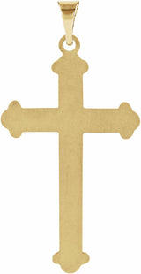 14K Yellow 27.5x16 mm Cross Pendant