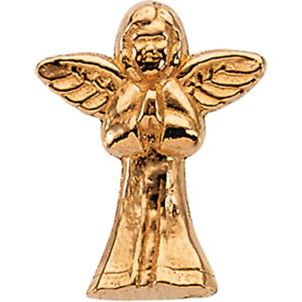 14K Yellow Praying Angel Lapel Pin