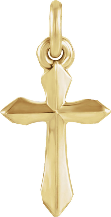 14K Yellow Cross Pendant