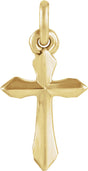 14K Yellow Cross Pendant