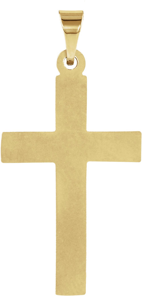 14K Yellow Gold 15x9.5 mm Cross Pendant  