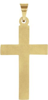 14K Yellow Gold 21x13.5 mm Cross Pendant  