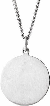 Sterling Silver 15 mm Round St. Raphael 18" Necklace