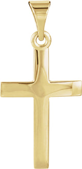 14K Yellow 17x11.5 mm Cross Pendant 