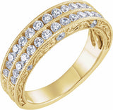 14K Yellow 3/4 CTW Natural Diamond Anniversary Band