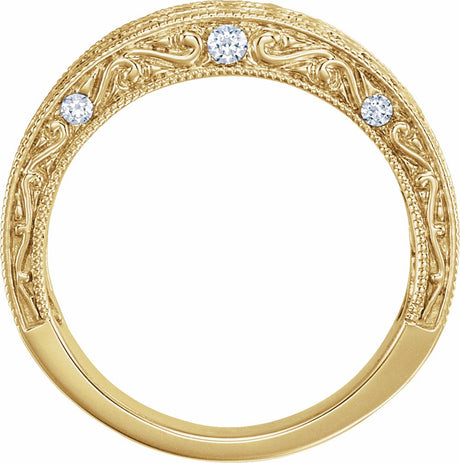14K Yellow 3/4 CTW Natural Diamond Anniversary Band