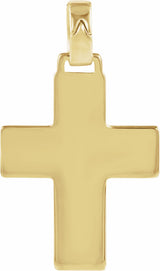 14K Yellow Gold 30x24 mm Cross Pendant