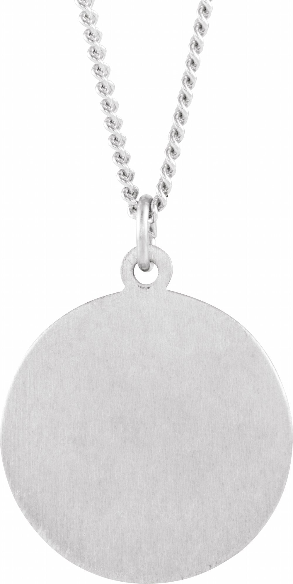 Sterling Silver 18 mm Round St. Francis of Assisi Medal 18" Necklace
