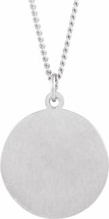 Sterling Silver 18 mm Round St. Francis of Assisi Medal 18" Necklace