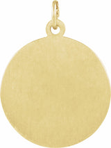 14K Yellow 12 mm Round St. Francis of Assisi Medal