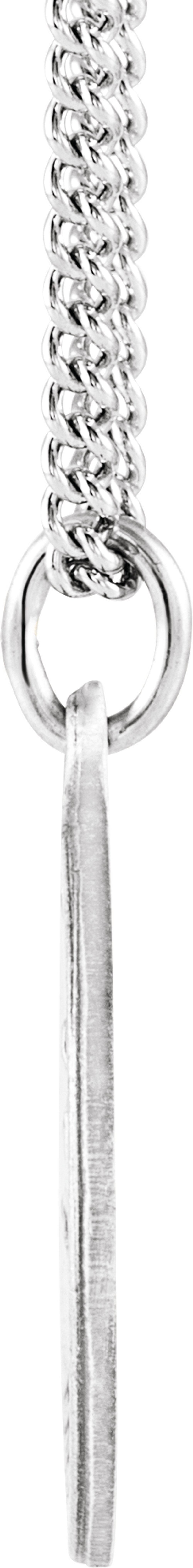 Sterling Silver 18 mm Round St. Luke Medal 18" Necklace