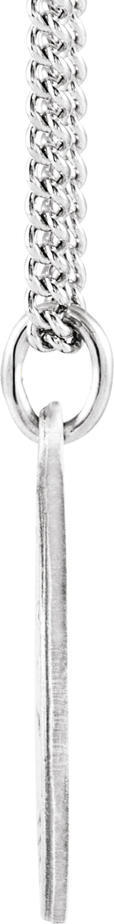 Sterling Silver 18 mm Round St. Luke Medal 18" Necklace