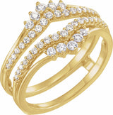 14K Yellow 1/2 CTW Natural Diamond Ring Guard