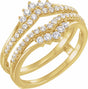 14K Yellow 1/2 CTW Natural Diamond Ring Guard