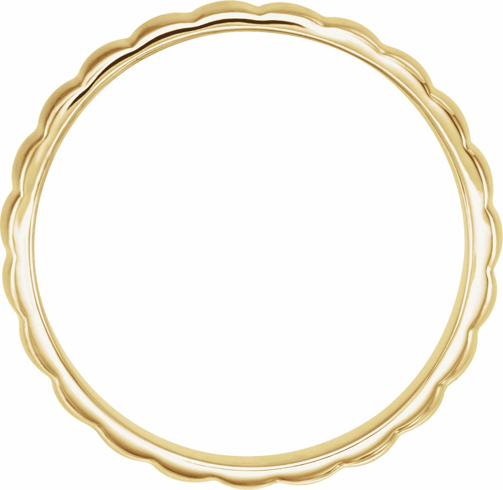 14K Yellow Gold 6 mm Grooved Half Round Band Size 7
