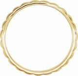14K Yellow Gold 6 mm Grooved Half Round Band Size 7