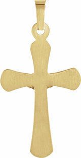 14K Yellow/White 22x15 mm Crucifix Pendant