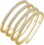 14K Yellow 1/2 CTW Natural Diamond Spiral Ring