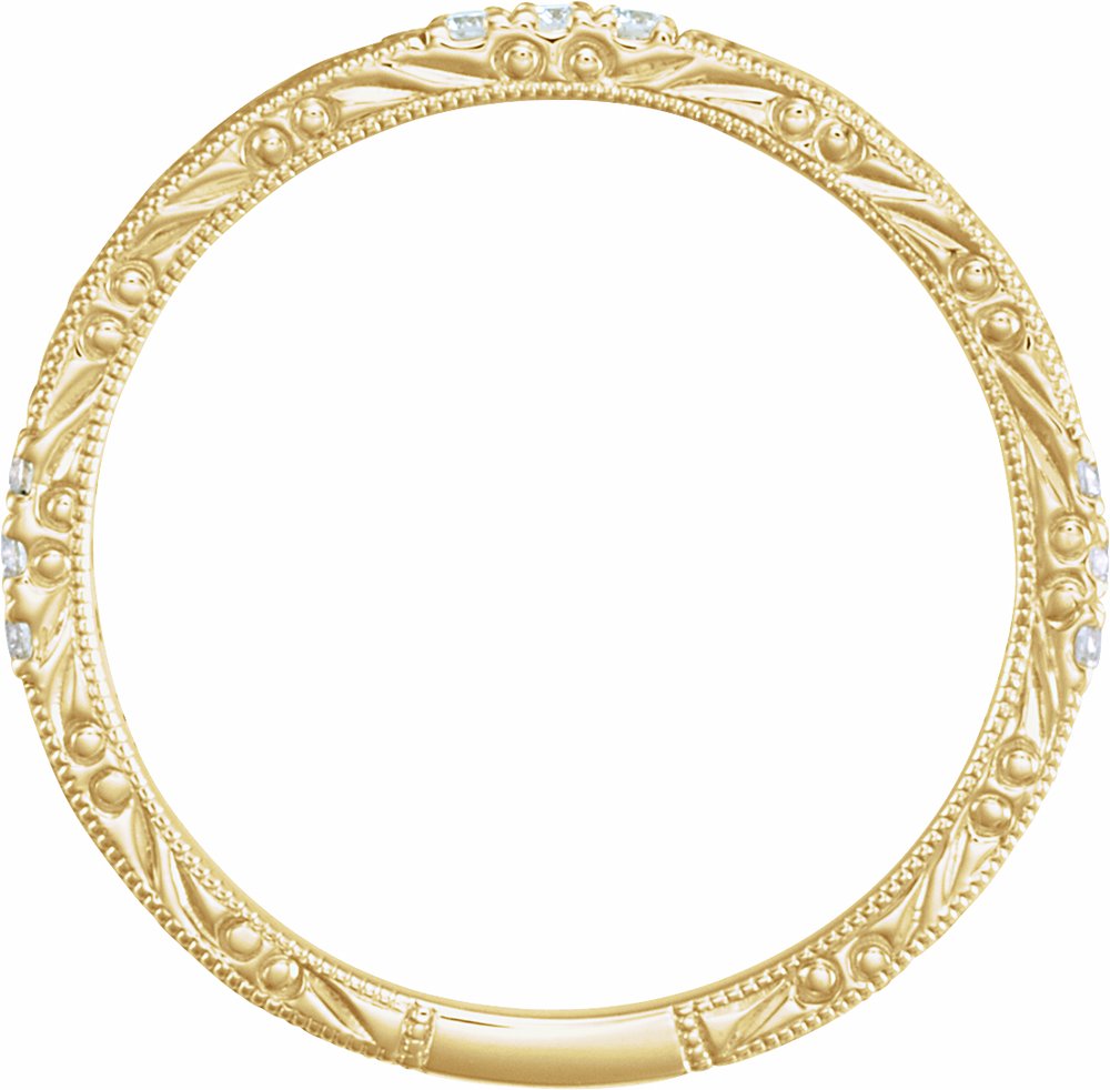 14K Yellow 1/10 CTW Natural Diamond Anniversary Band Size 6