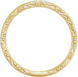 14K Yellow 1/10 CTW Natural Diamond Anniversary Band Size 6