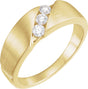 14K Yellow Gold 1/5 CTW Natural Diamond 3-Stone Band Size 6  
