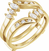 14K Yellow 1/3 CTW Natural Diamond Ring Guard 