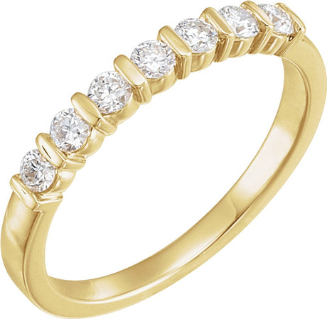 14K Yellow 1/3 CTW Natural Diamond Anniversary Band 