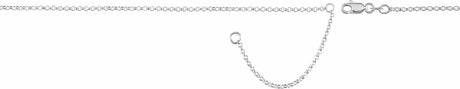 Sterling Silver 1.5 mm Adjustable Hollow Rolo 18-20" Chain