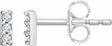 14K White Gold .05 CTW Natural Diamond Bar Earrings