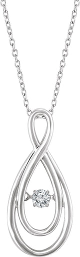 14K White Gold 1/10 CT Natural Mystara Diamond® 16-18" Necklace  
