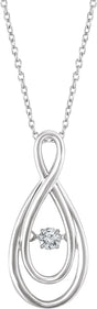 14K White Gold 1/10 CT Natural Mystara Diamond® 16-18" Necklace  
