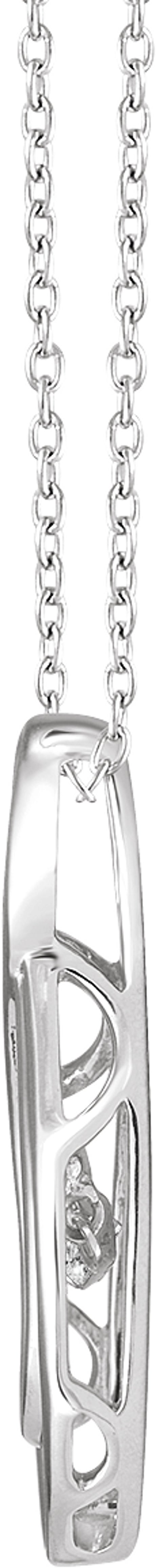 14K White Gold 1/10 CT Natural Mystara Diamond® 16-18" Necklace  