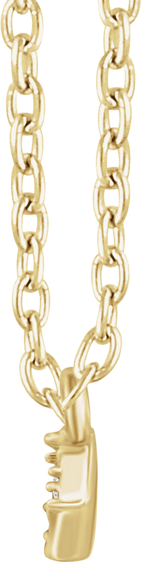14K Yellow Gold .05 CTW Natural Diamond Bar 16-18" Necklace