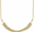 14K Yellow Gold 1/4 CTW Natural Diamond Twisted Bar 16-18" Necklace
