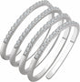 14K White 1/2 CTW Natural Diamond Spiral Ring