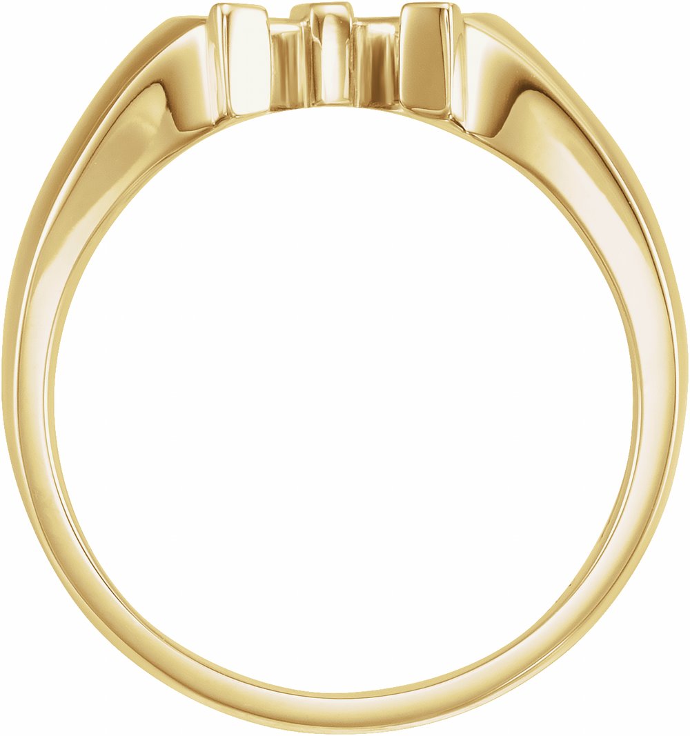 14K Yellow Horseshoe Ring