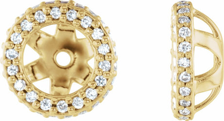 14K Yellow Gold 1/4 CTW Natural Diamond Earring Jackets