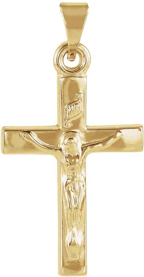 14K Yellow Gold Crucifix Pendant  