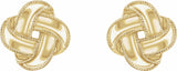 14K Yellow Knot Earrings