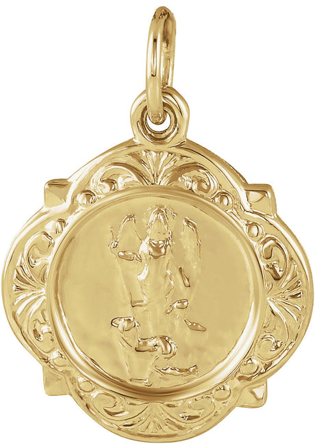 14K Yellow 12 mm St. Raphael Medal