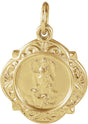 14K Yellow 12 mm St. Raphael Medal