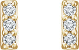 14K Yellow .05 CTW Natural Diamond Bar Earrings