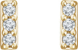 14K Yellow Gold .05 CTW Lab-Grown Diamond Bar Earrings