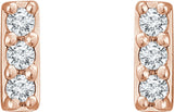 14K Rose .05 CTW Lab-Grown Diamond Bar Earrings