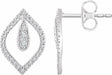 14K White 1/4 CTW Natural Diamond Freeform Earrings