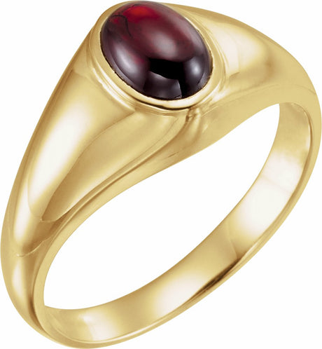 14K Yellow Natural Mozambique Garnet Ring